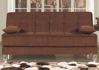 Smart Fit Brown Chenille Sofabed,Ottomanson (Previously Casamode)